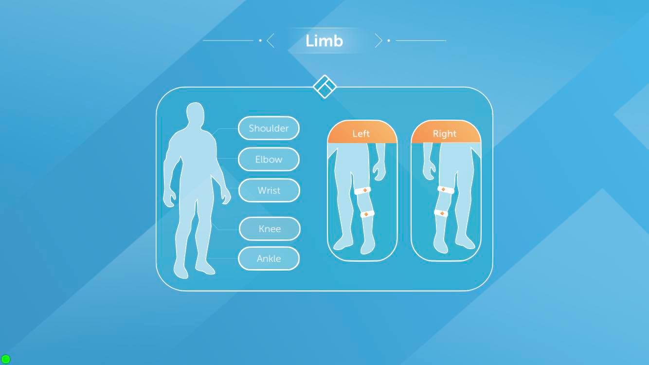 HabilUp App: choose the limb to reeducate